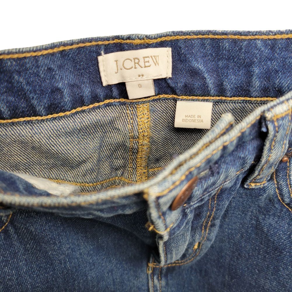 J.Crew Factory Denim Raw Hem Mini Skirt 0 - Picture 5 of 7